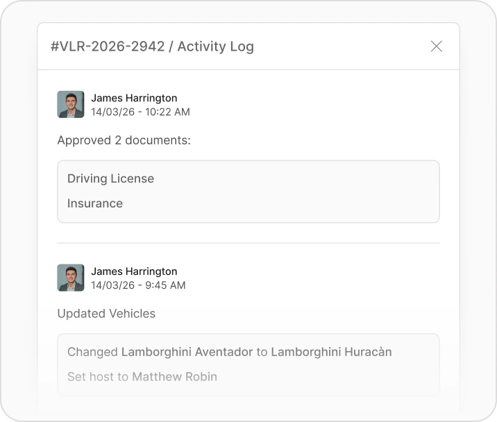 Condition photos attached to a Valara order