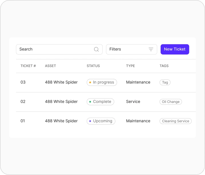 Vehicle maintenance tracking in Valara