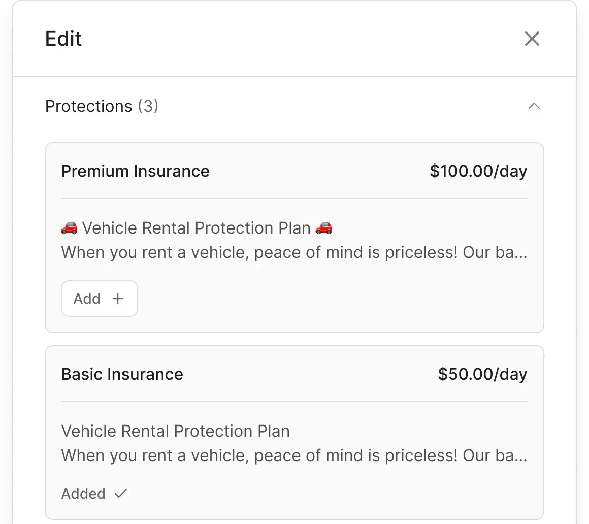 Valara checkout upsell screen with add-on extras